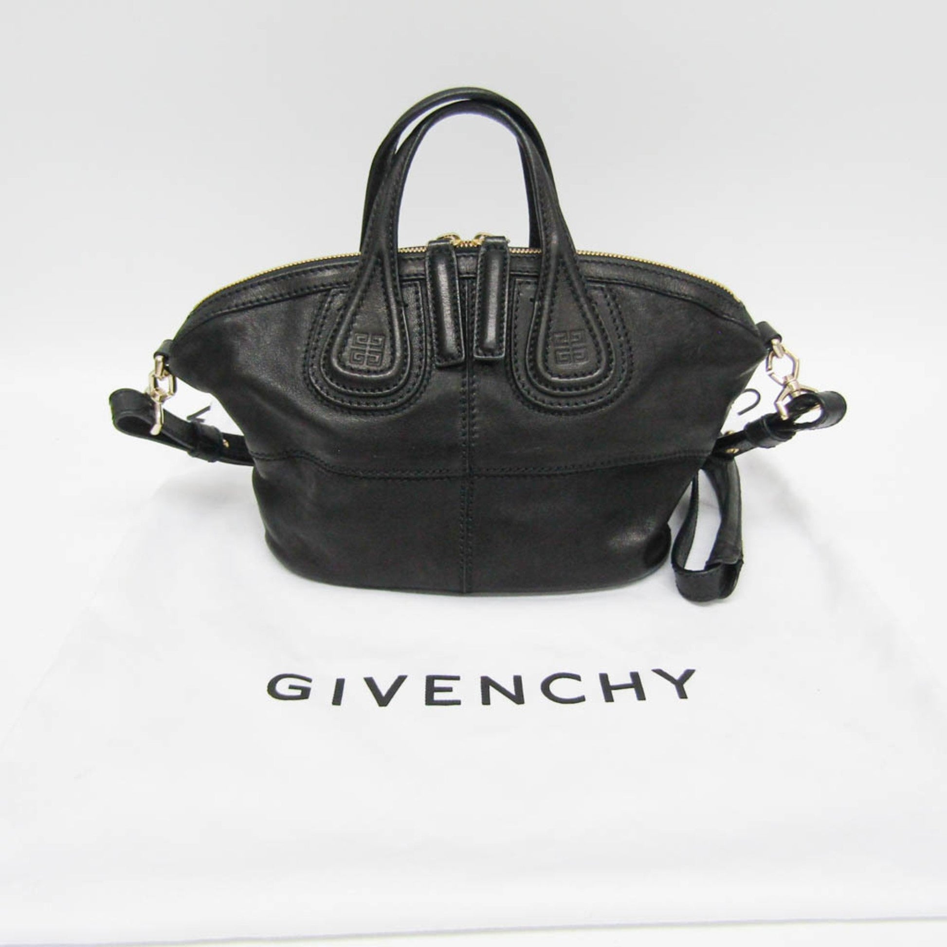 Givenchy Nightingale, Black, Leather, handbag