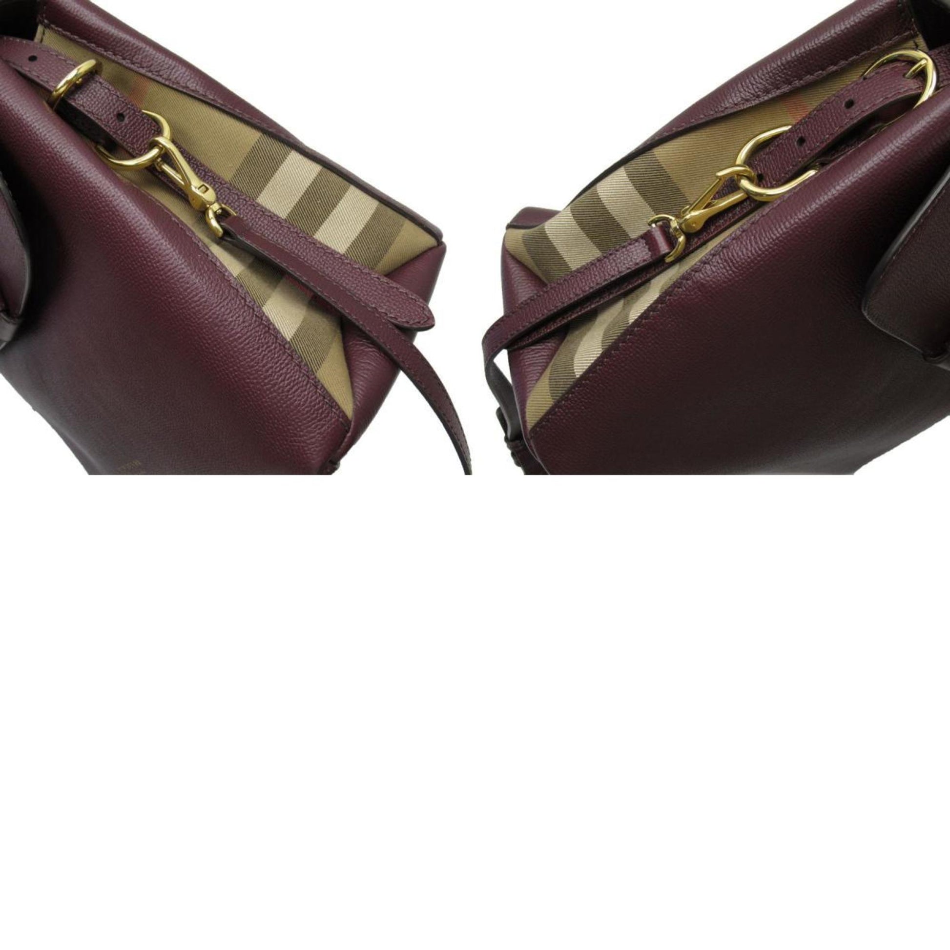 Burberry, Burgundy, Leather, handbag