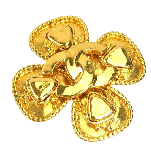 Chanel Coco Mark, Gold, Metal, brooch