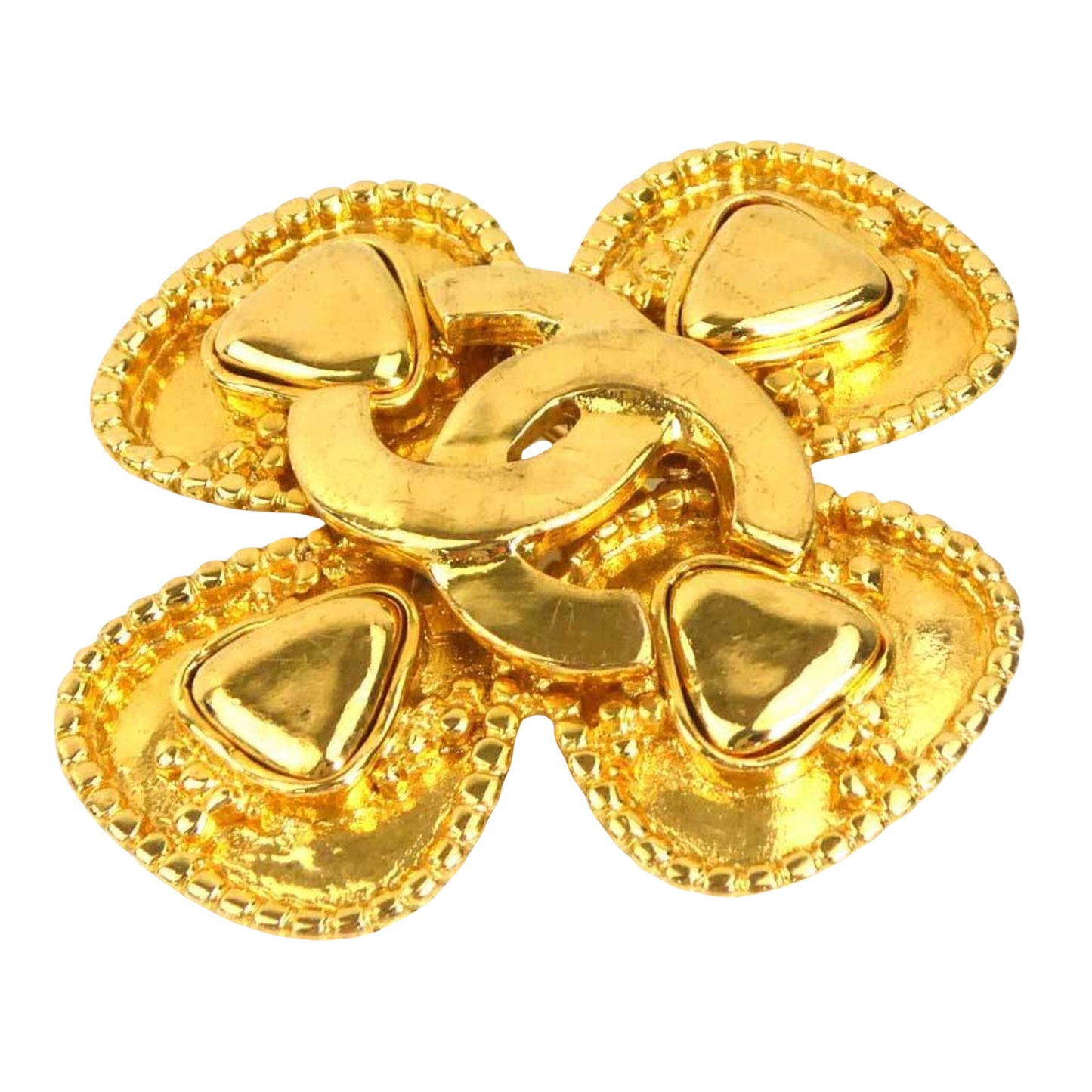 Chanel Coco Mark, Gold, Metal, brooch