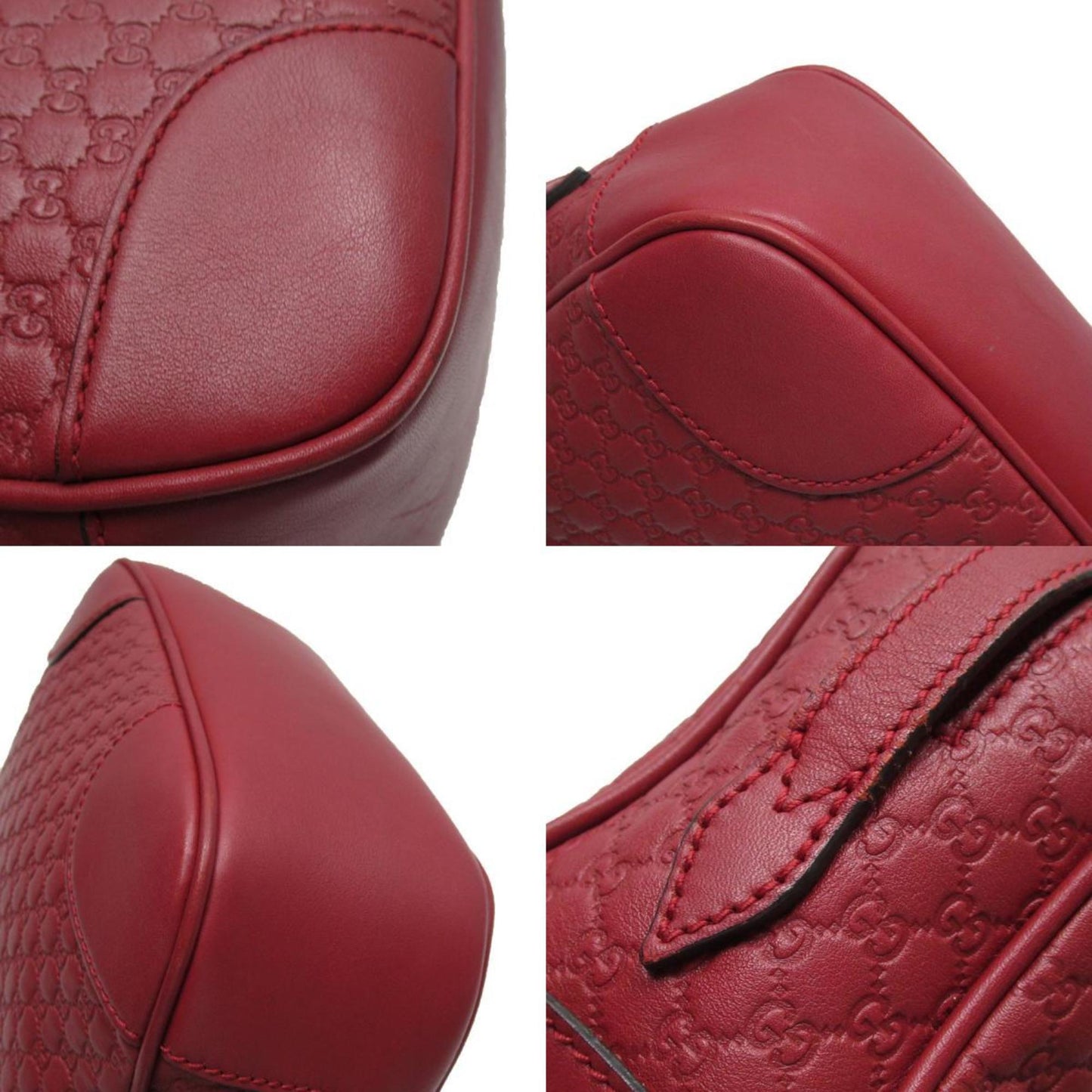 Gucci Micro guccissima, Red, Leather, shoulder