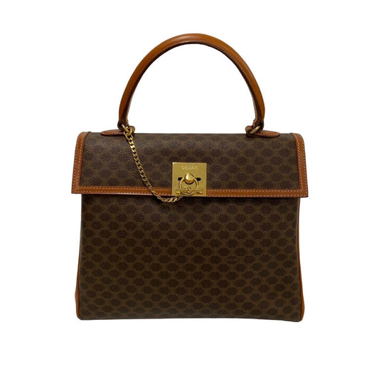 Céline Macadam, Brown, Canvas, handbag