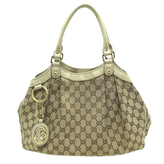 Gucci Sukey, Beige, Canvas, tote