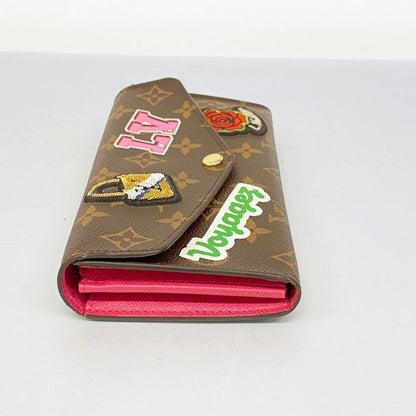Louis Vuitton Portefeuille Sarah, Brown, Canvas, wallet