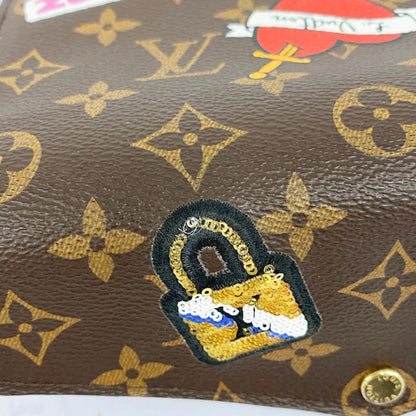 Louis Vuitton Portefeuille Sarah, Brown, Canvas, wallet