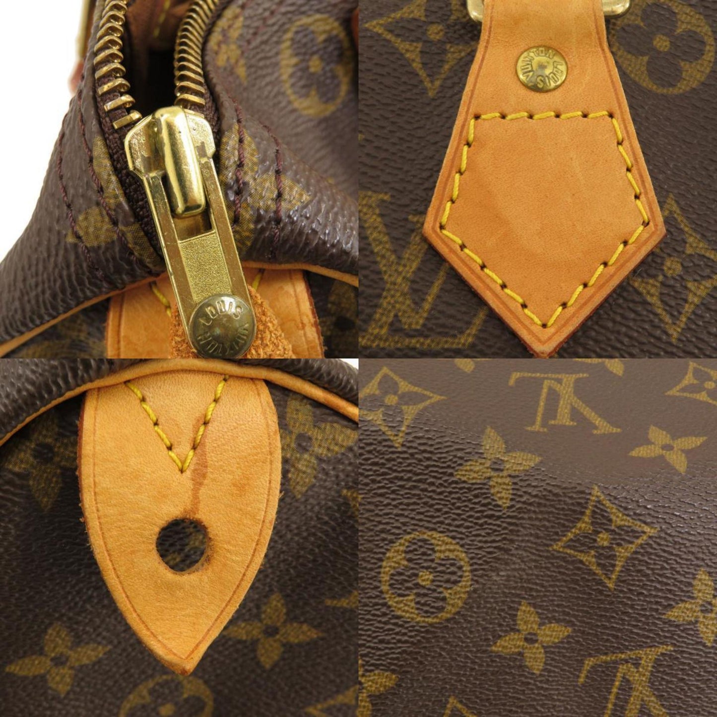 Louis Vuitton Speedy 30, Brown, Canvas, travel