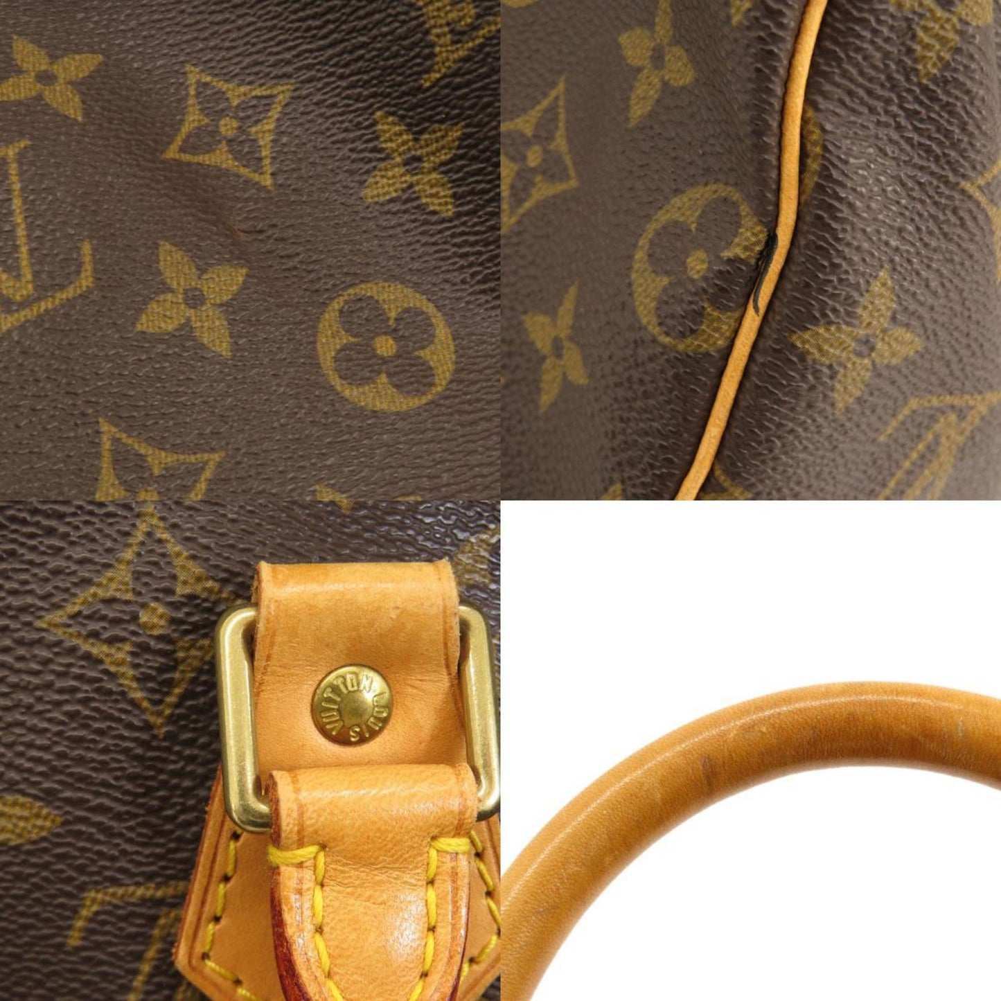 Louis Vuitton Speedy 30, Brown, Canvas, travel