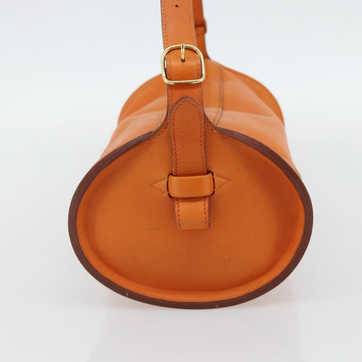 Hermes Sac Doremi Leather, Orange, Leather, Shoulder Bag