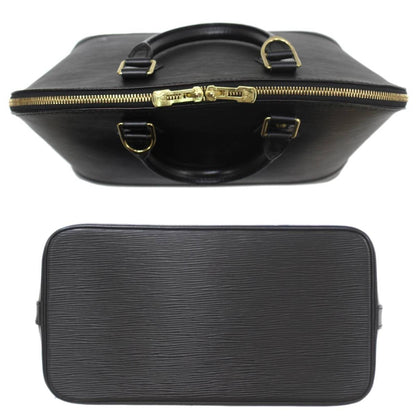 Louis Vuitton Alma, Black, Leather, handbag