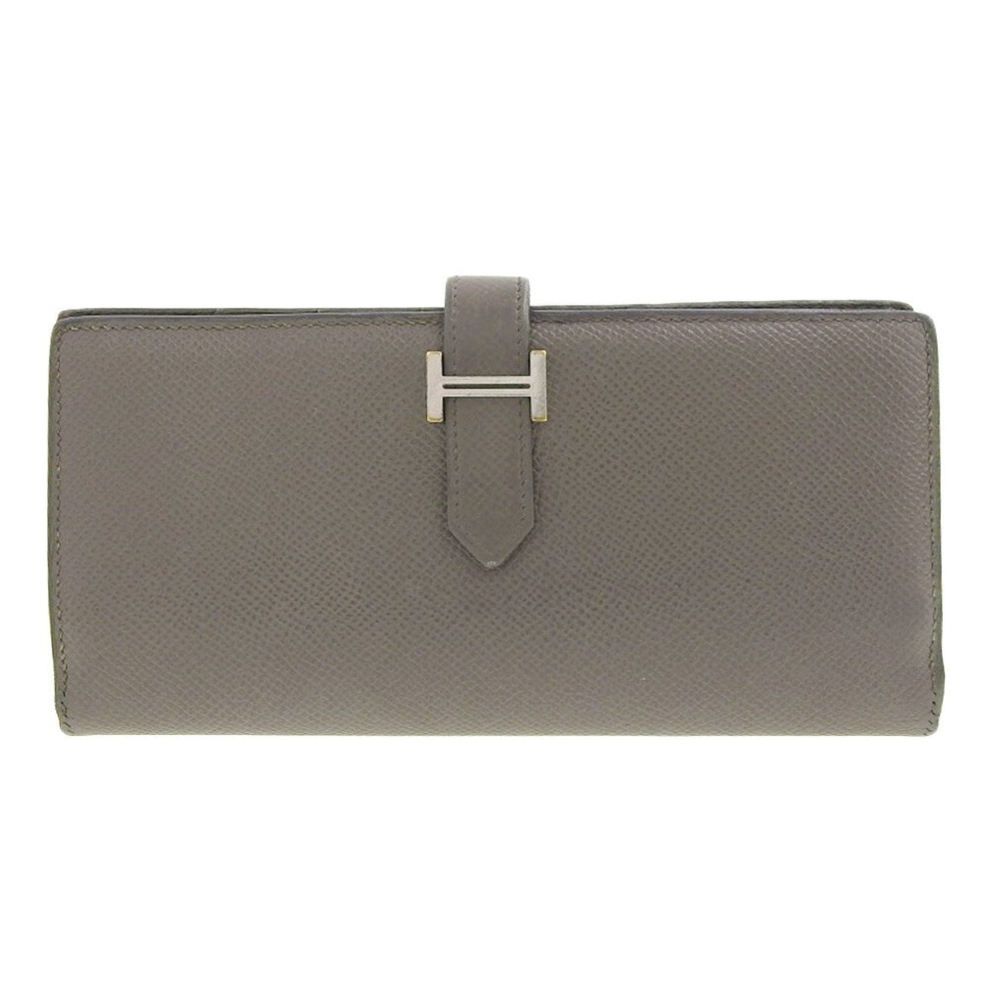 Hermès Béarn, Grey, Leather, wallet