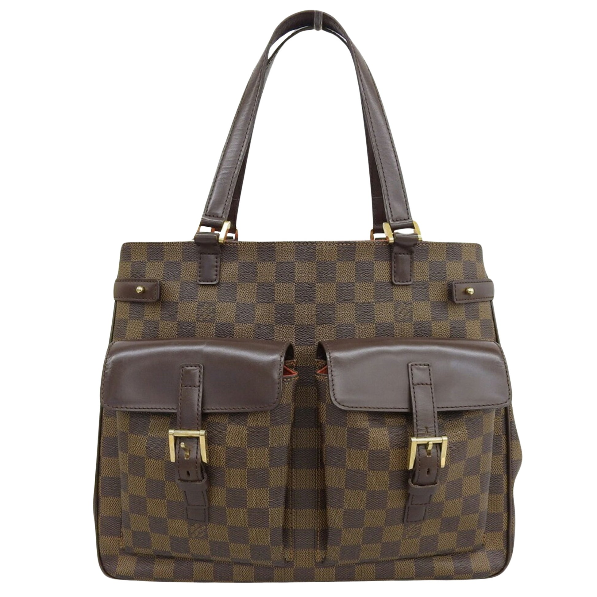 Louis Vuitton Uzes, Brown, Canvas, tote