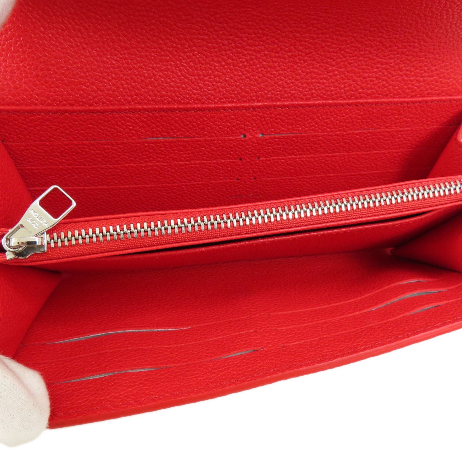 Louis Vuitton Portefeuille Sarah, Red, Leather, wallet