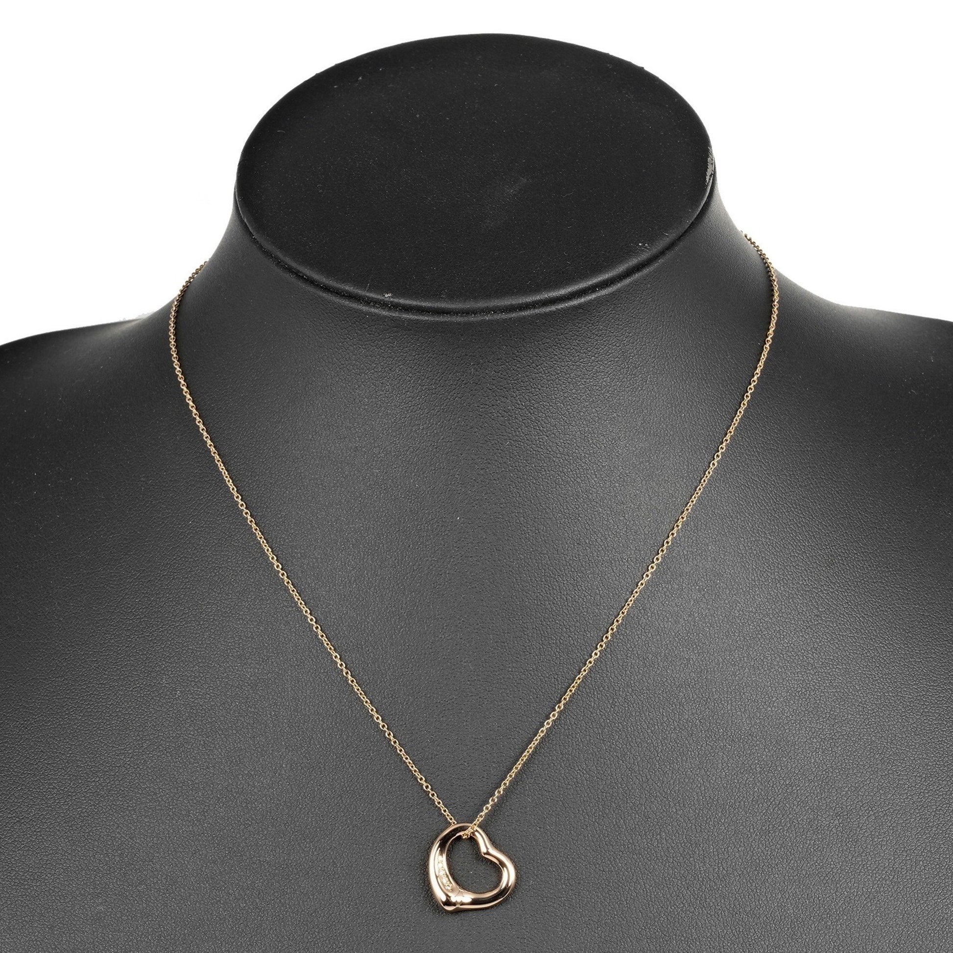 Tiffany & Co Open Heart, Gold, Rose Gold, necklace