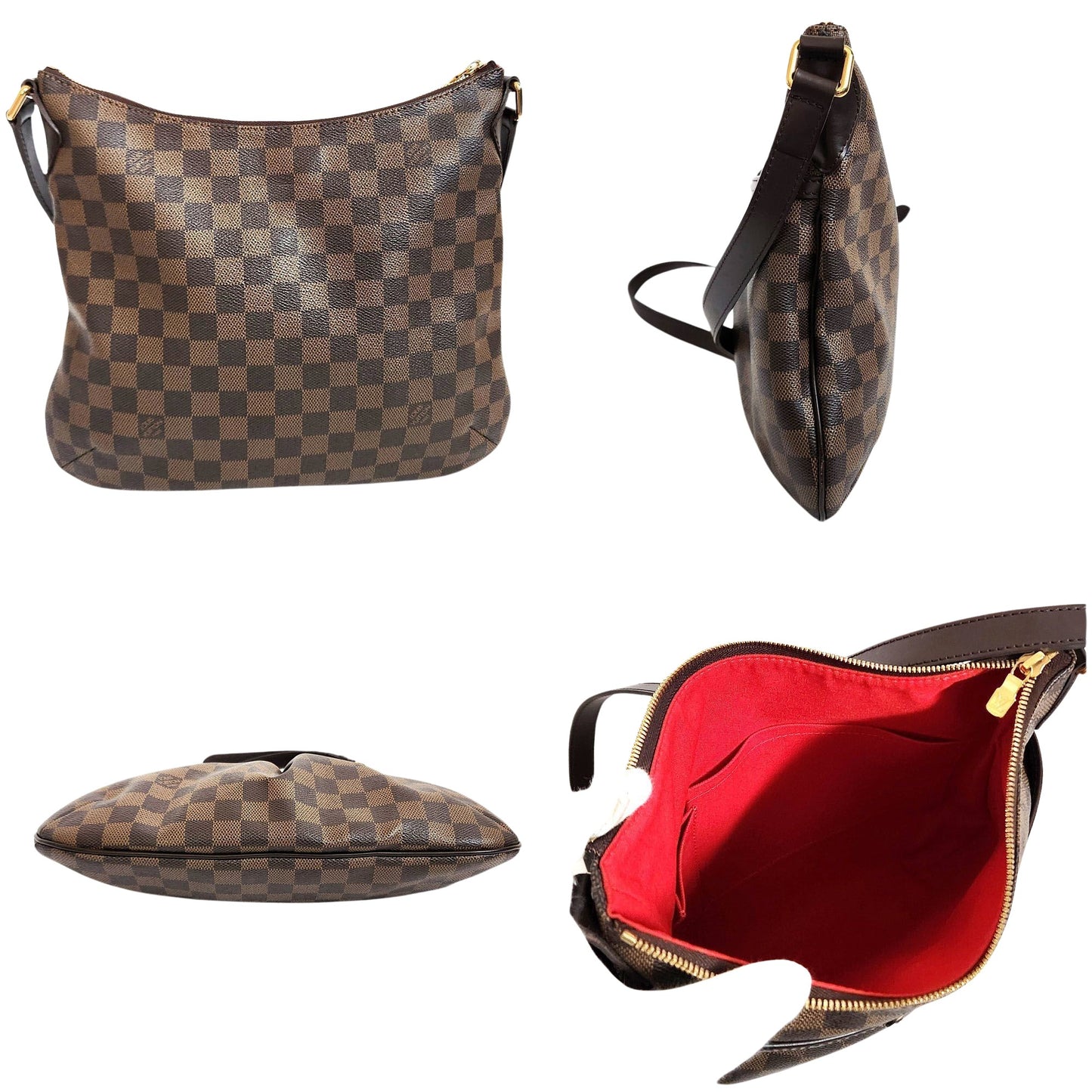 Louis Vuitton Bloomsbury, Brown, Canvas, shoulder