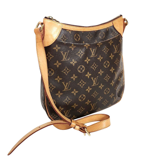 Louis Vuitton Odeon, Brown, Canvas, shoulder