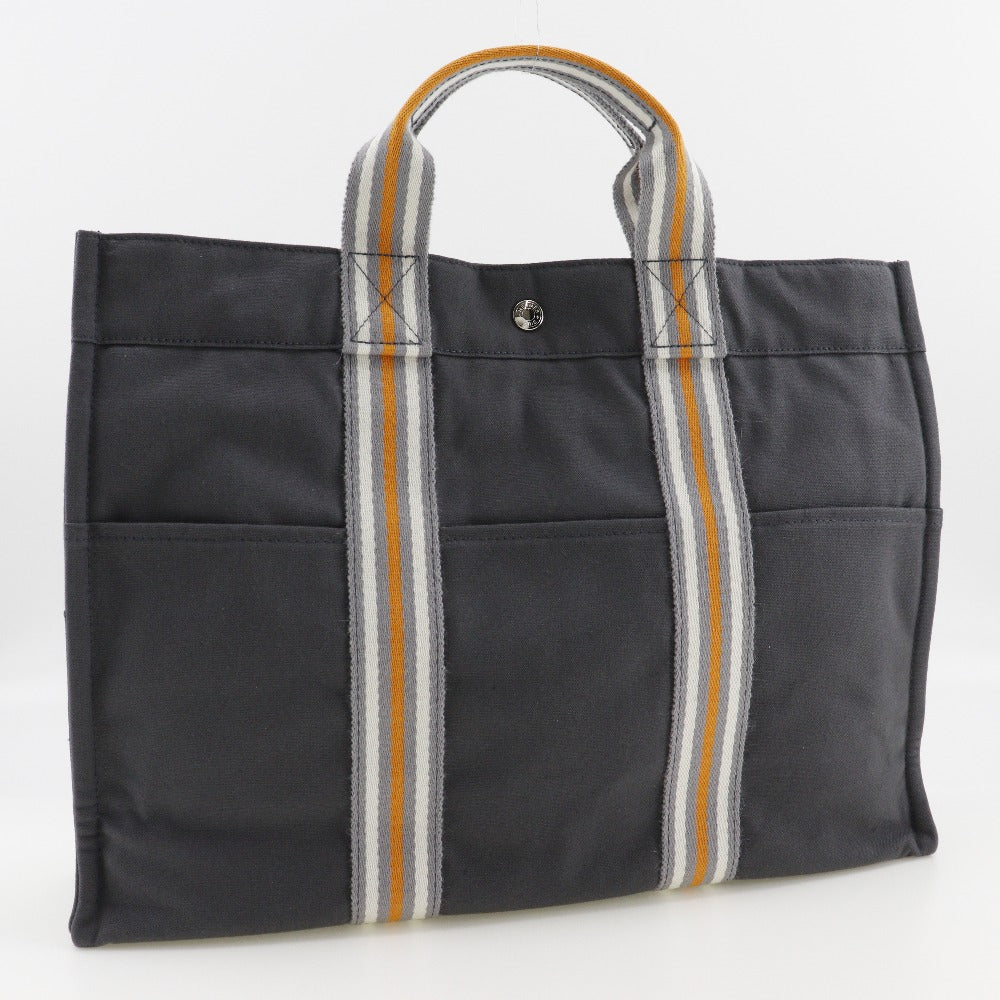 Hermès Fourre tout, Grey, Canvas, tote