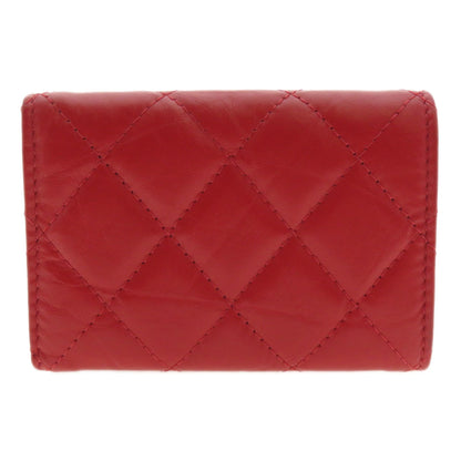 Chanel Matelassé, Red, Leather, wallet
