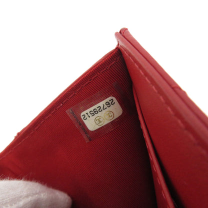 Chanel Matelassé, Red, Leather, wallet