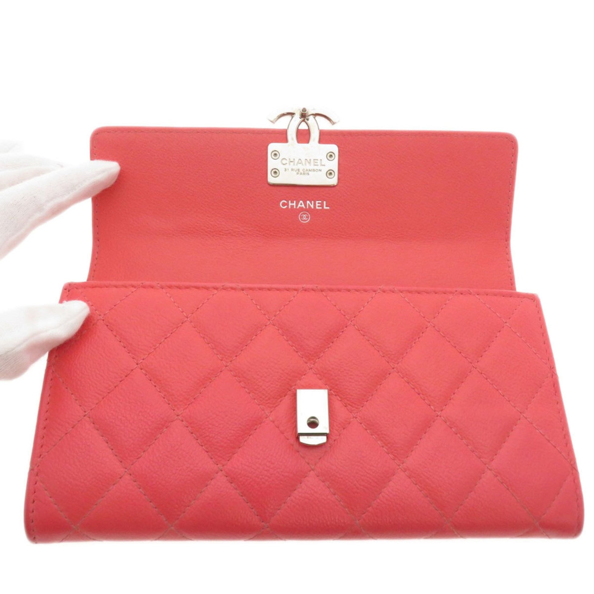 Chanel Cc, Pink, Leather, wallet