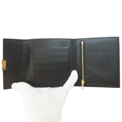 Hermès Clic 12, Black, Leather, wallet