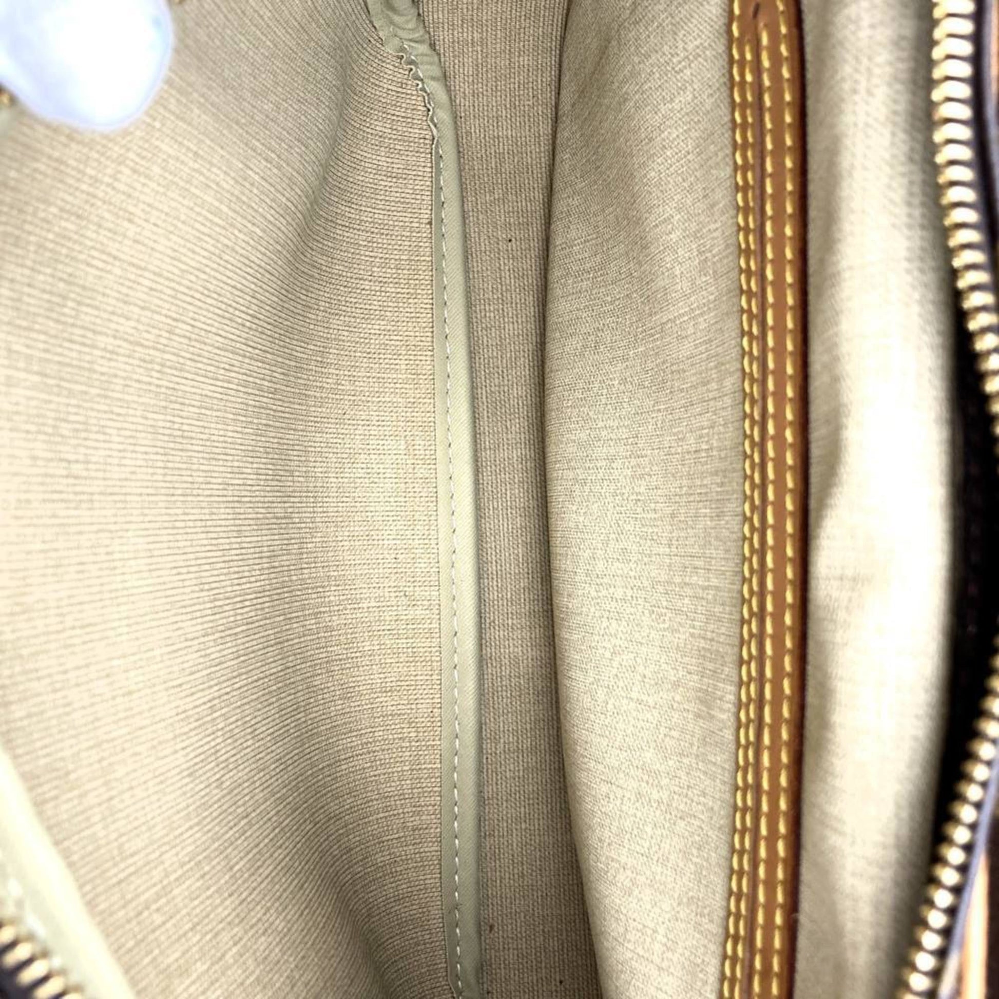 Louis Vuitton Reporter pm, Brown, Canvas, shoulder