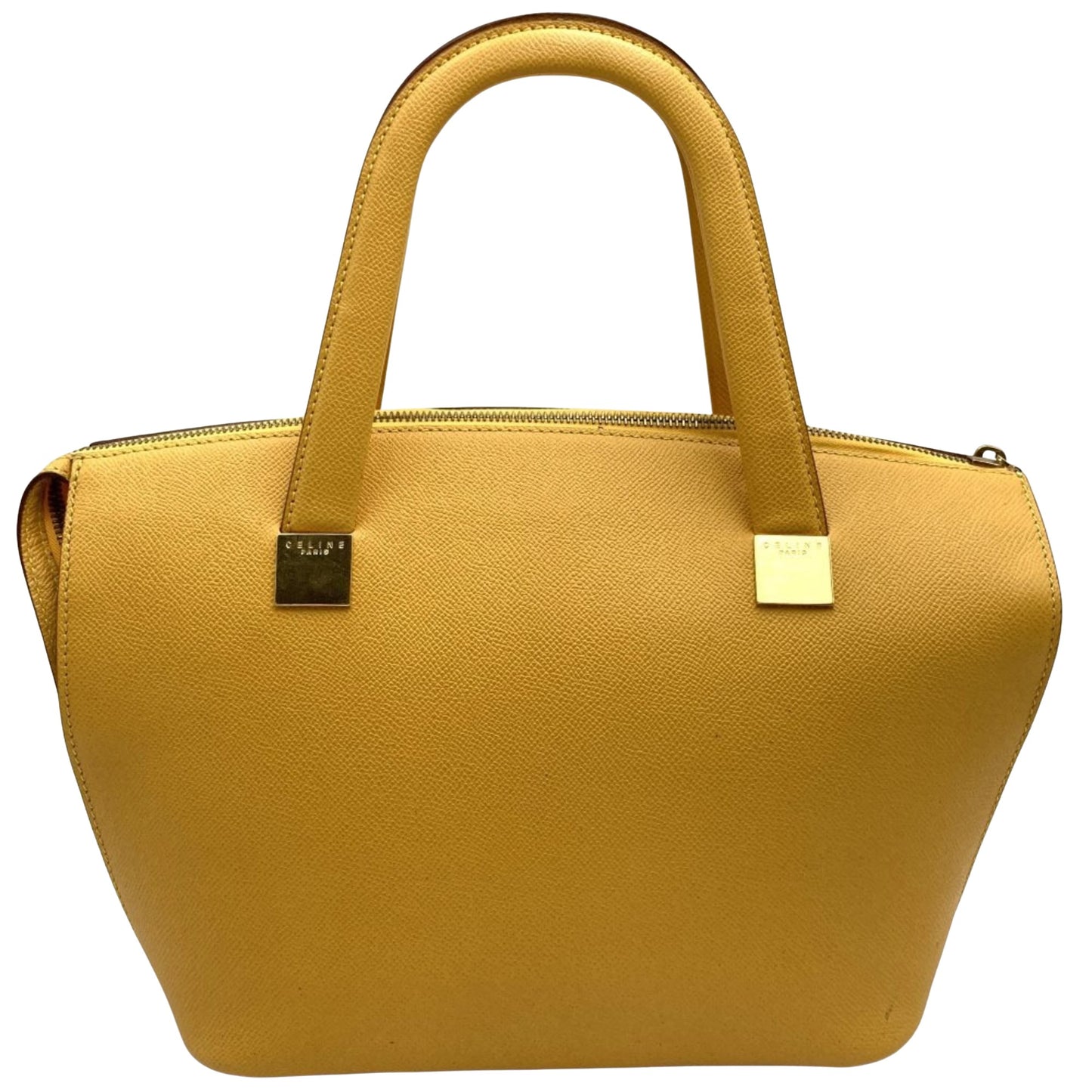 Céline, Yellow, Leather, handbag