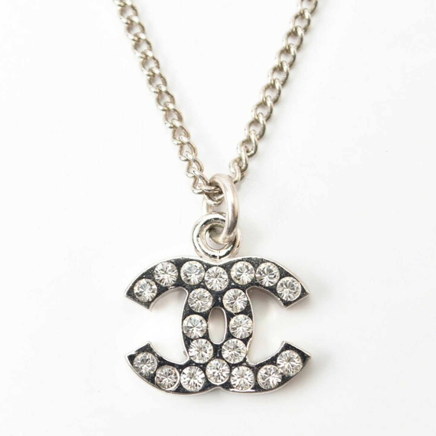 Chanel Coco Mark, White, Metal, necklace