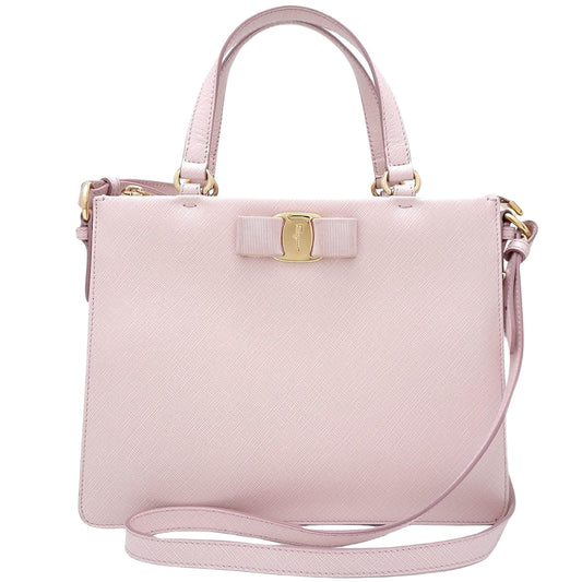 Salvatore Ferragamo Vara, Pink, Leather, handbag