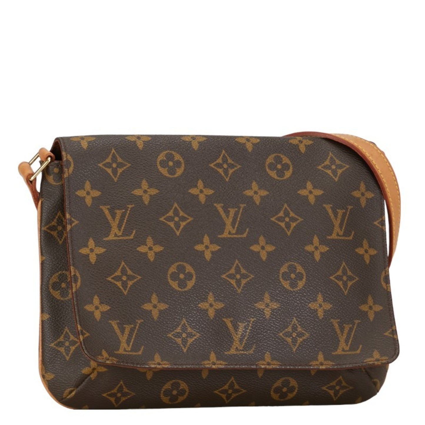 Louis Vuitton Musette Tango, Brown, Canvas, shoulder