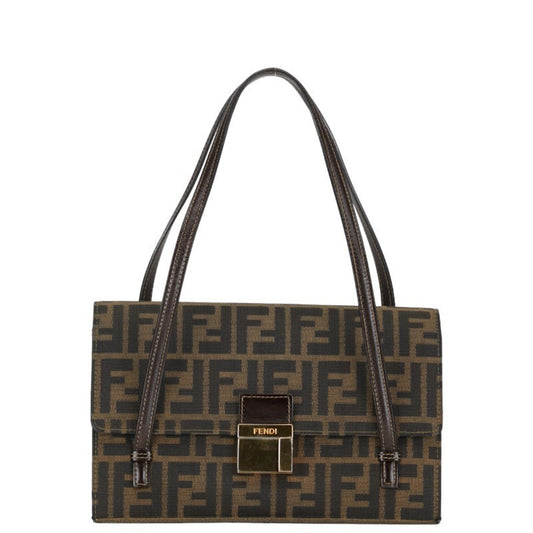 Fendi Zucca, Brown, Canvas, handbag