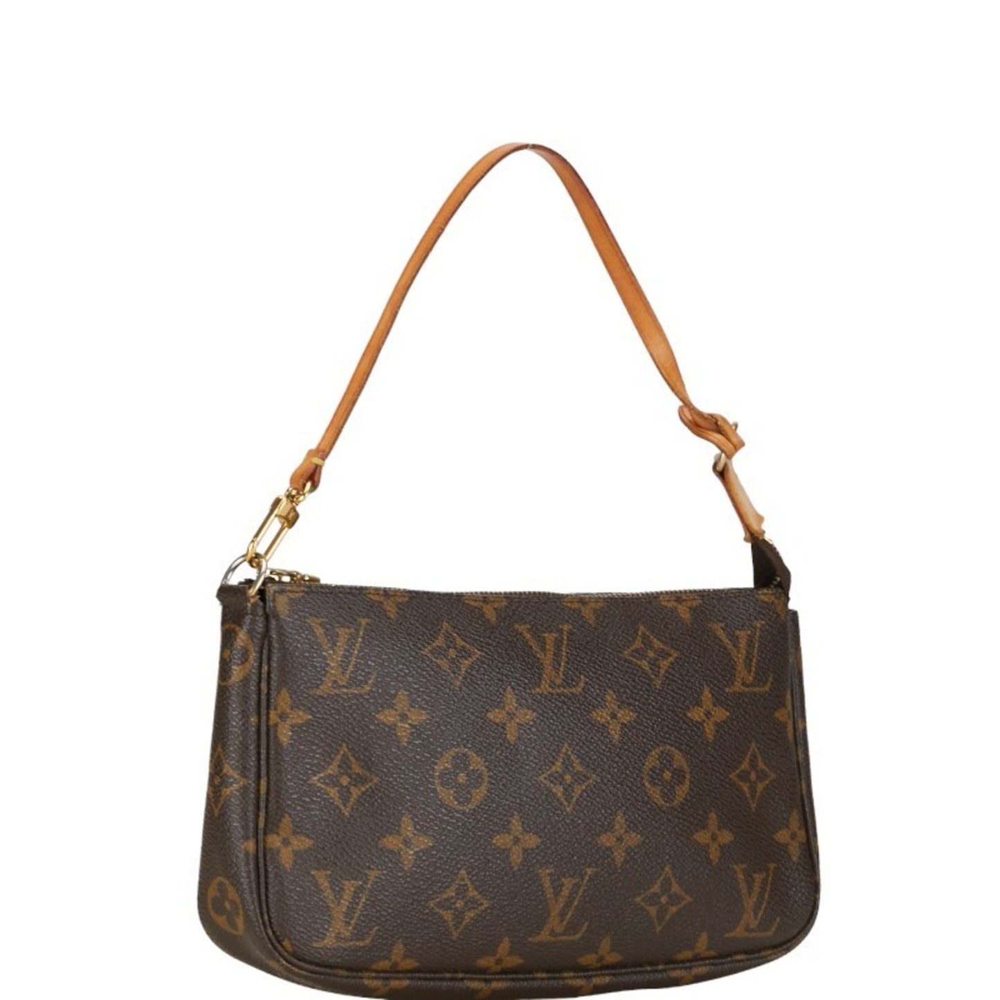 Louis Vuitton Pochette Accessoire, Brown, Canvas, clutch