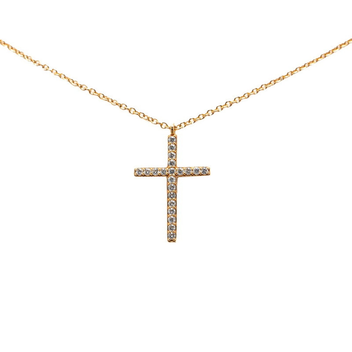 Tiffany & Co Croix, Gold, Rose Gold, necklace