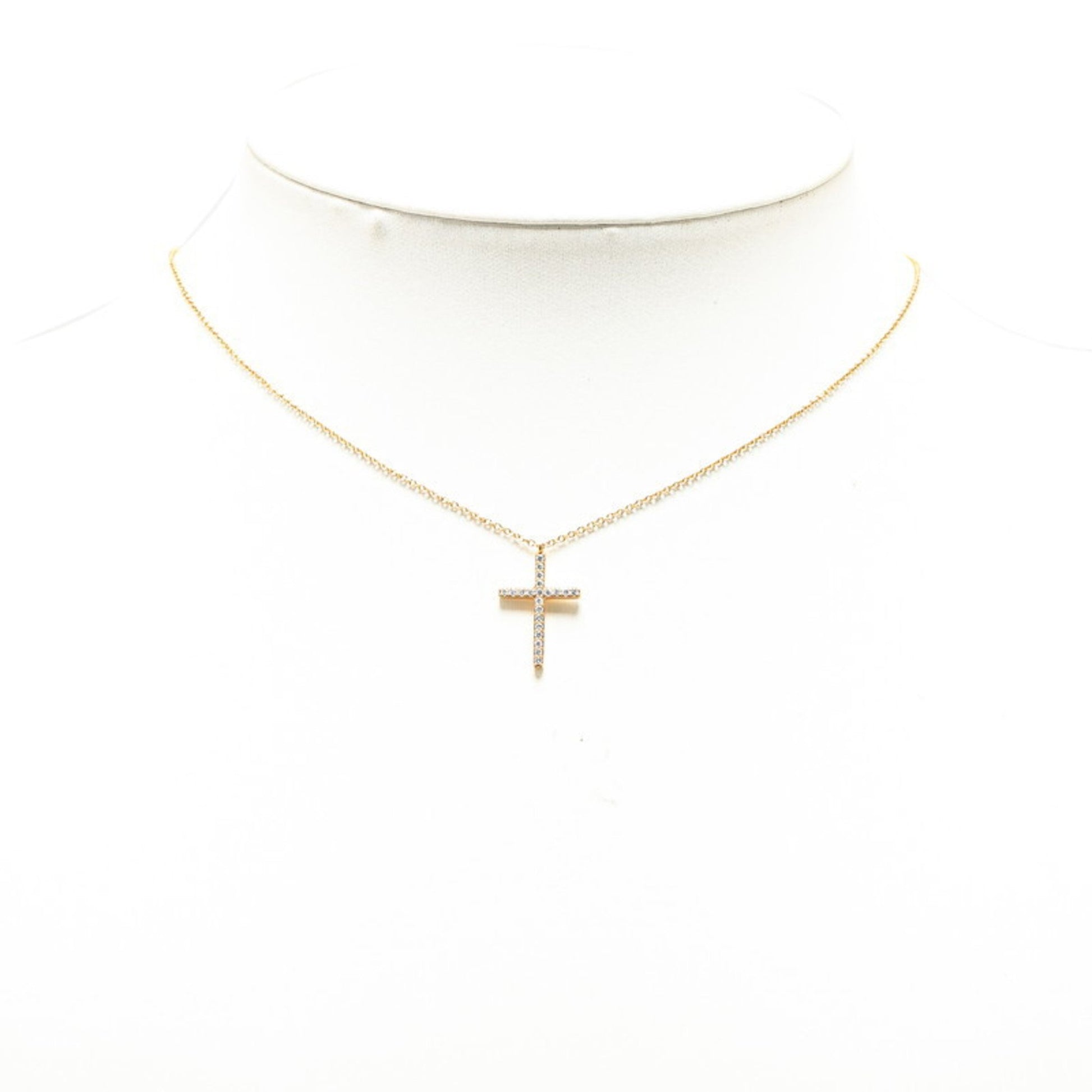 Tiffany & Co Croix, Gold, Rose Gold, necklace