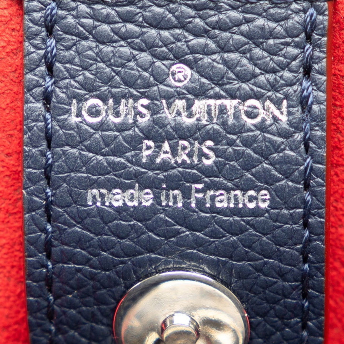 Louis Vuitton Lockme, Navy, Leather, handbag