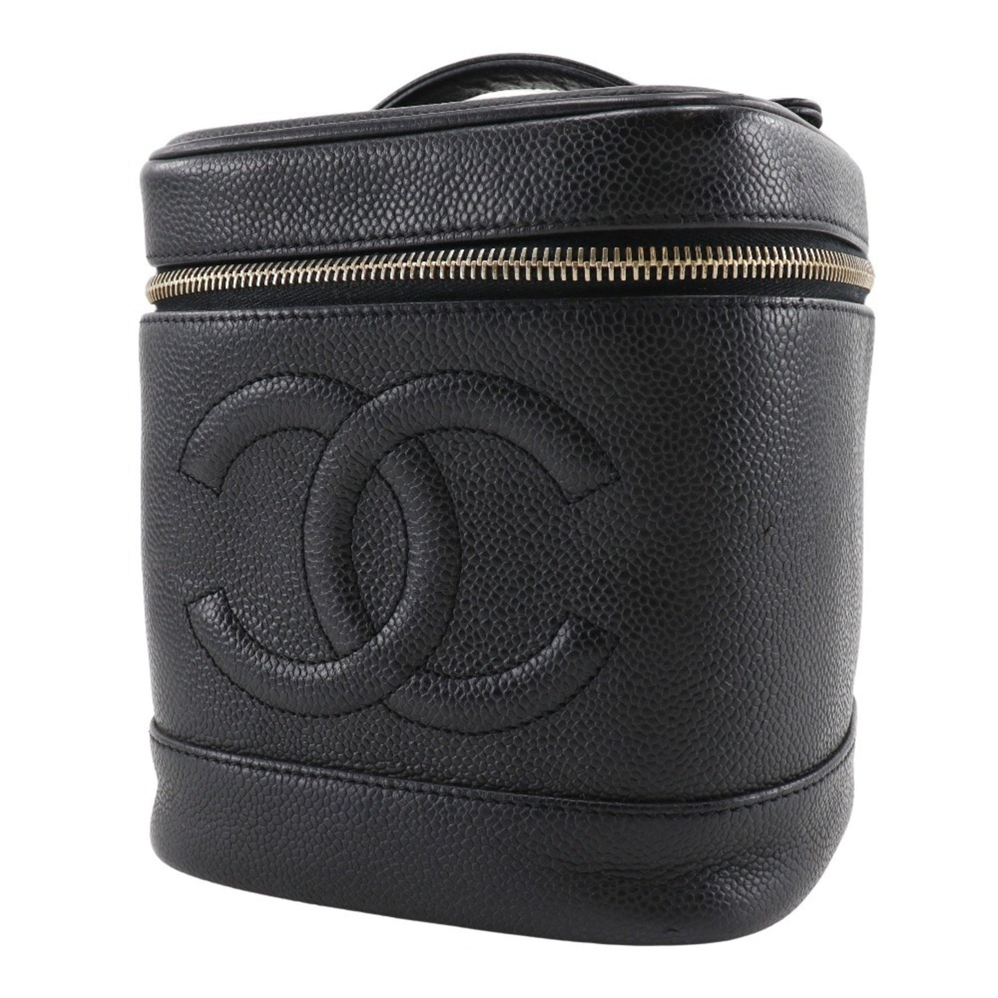 Chanel Vanity, Black, Leather, clutch