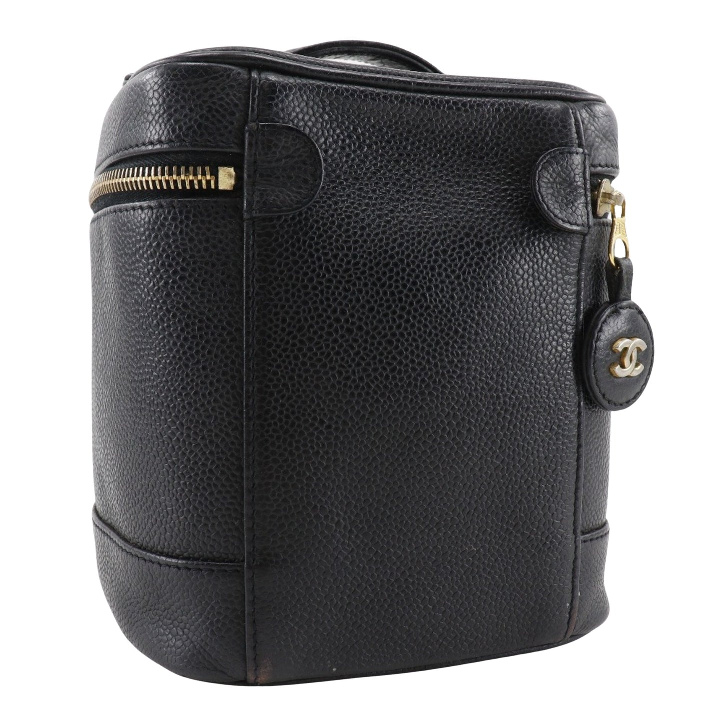 Chanel Vanity, Black, Leather, clutch