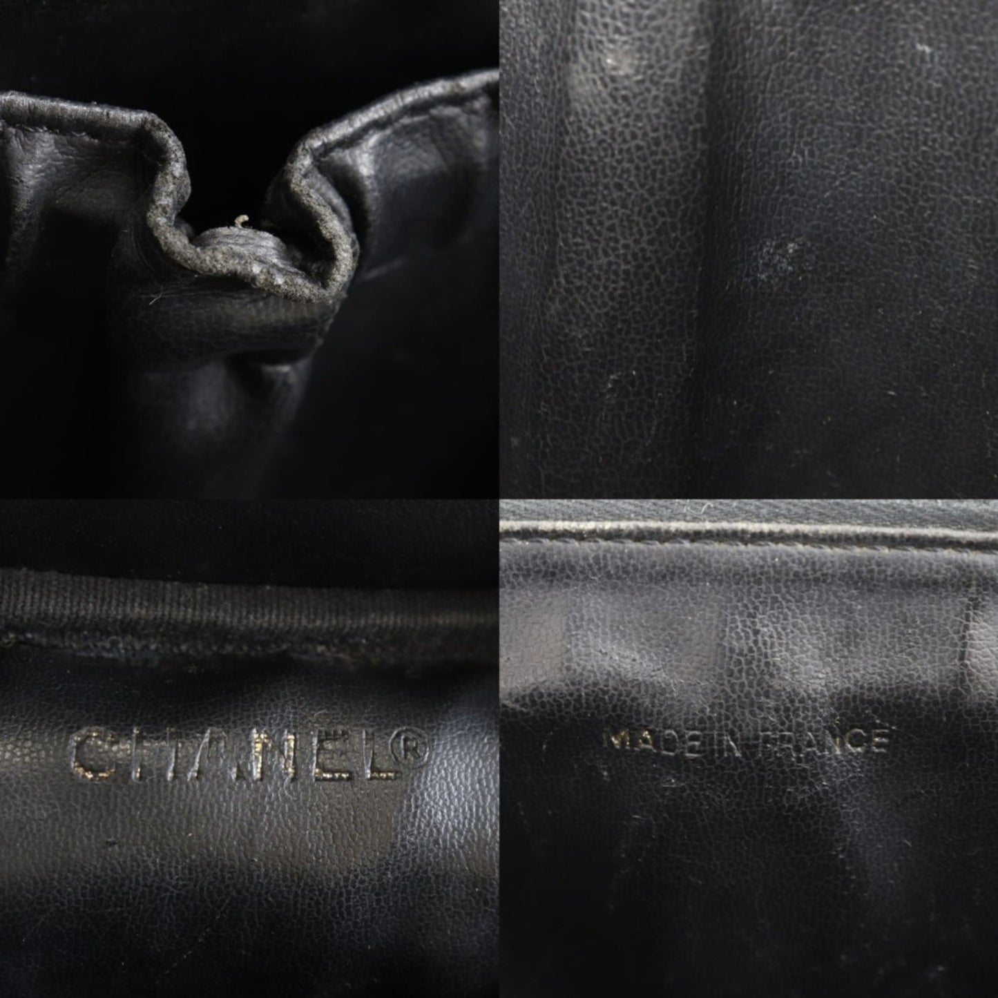 Chanel Vanity, Black, Leather, clutch