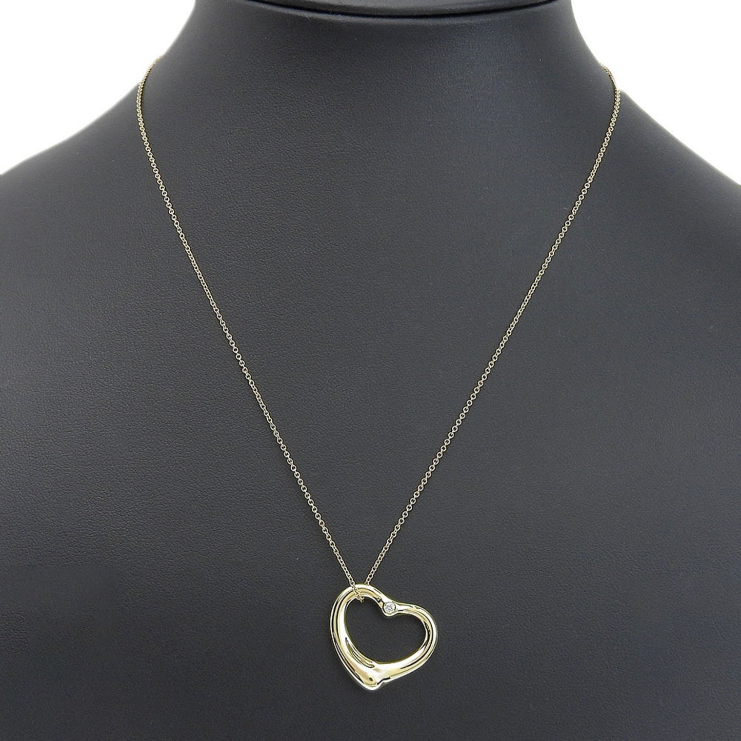 Tiffany & Co Open Heart, Gold, Yellow Gold, necklace