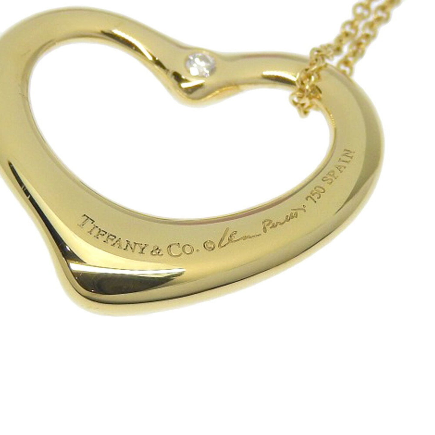 Tiffany & Co Open Heart, Gold, Yellow Gold, necklace