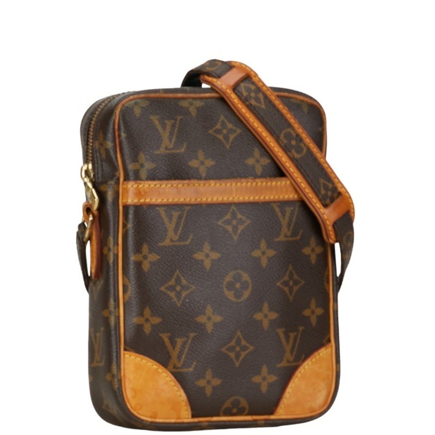 Louis Vuitton Danube, Brown, Canvas, shoulder