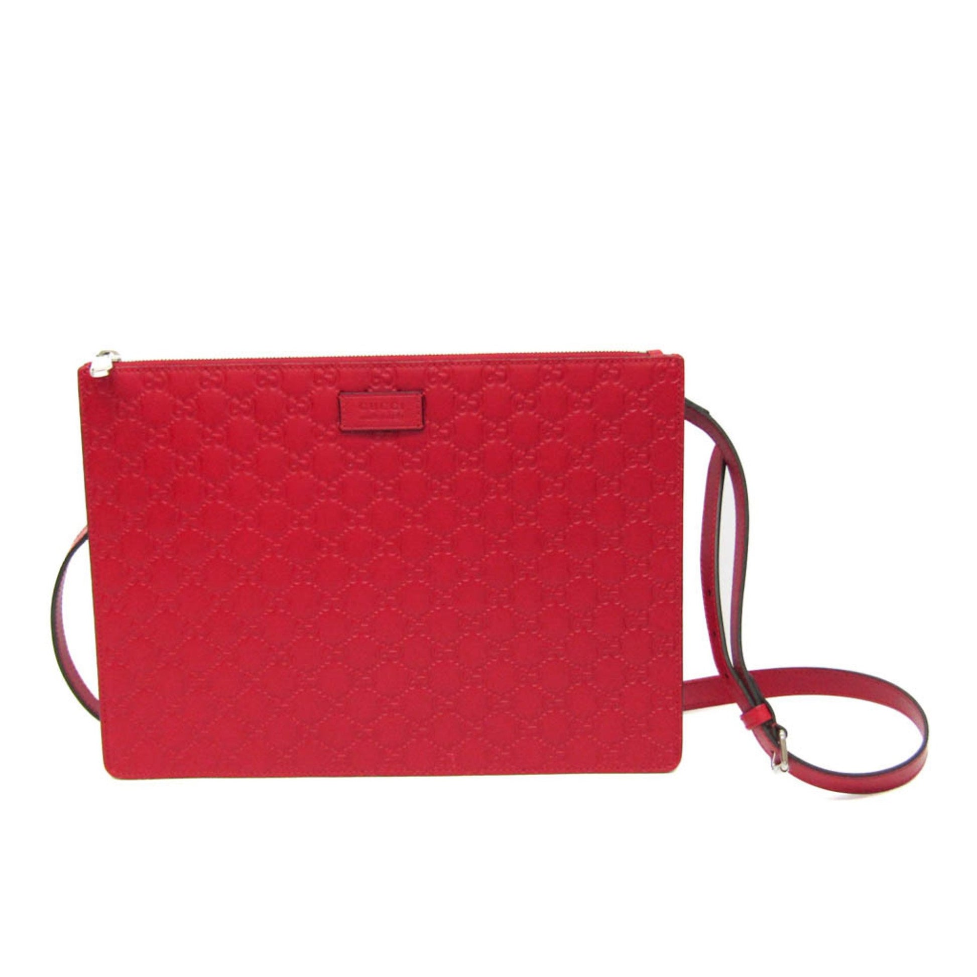 Gucci Guccissima, Red, Leather, shoulder