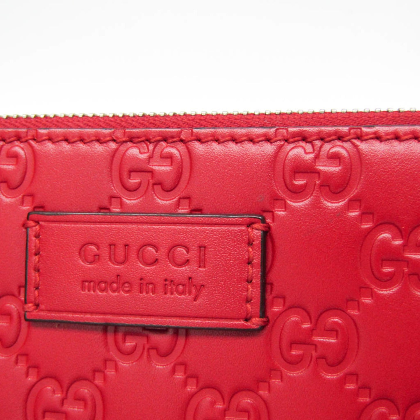 Gucci Guccissima, Red, Leather, shoulder