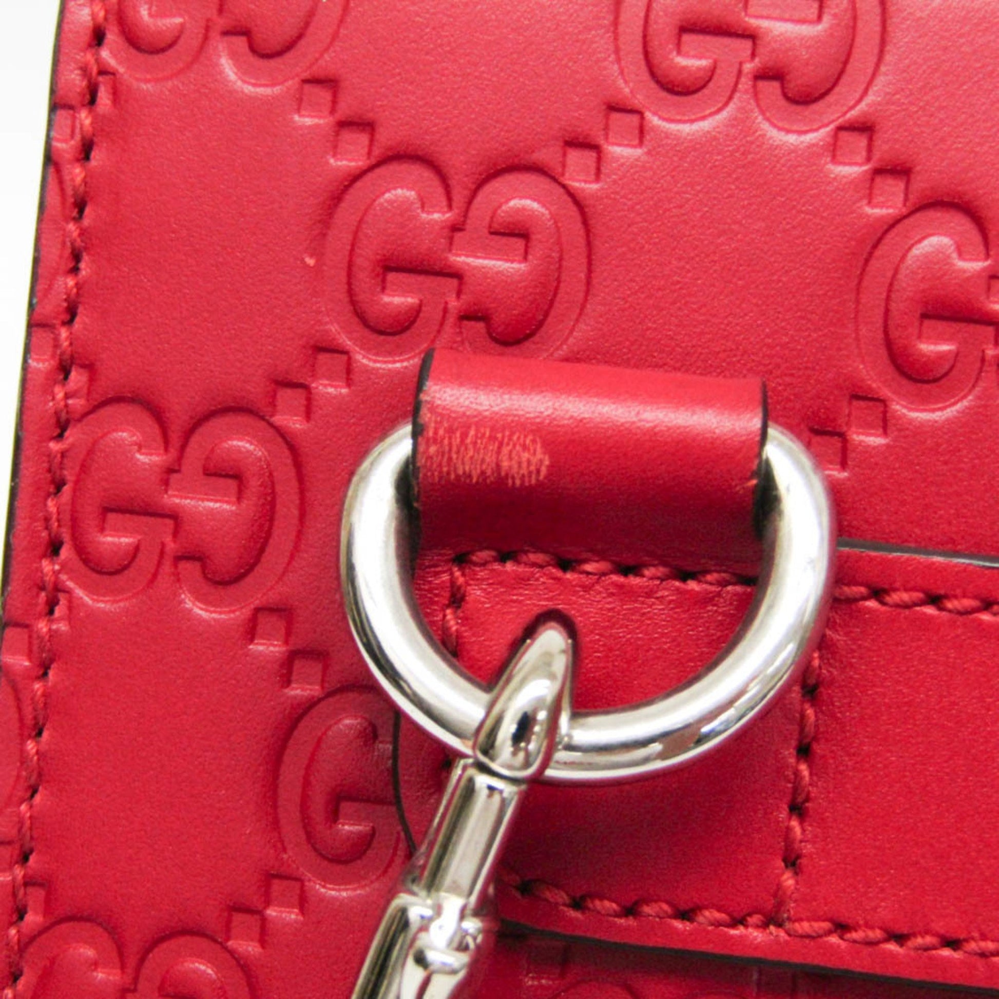 Gucci Guccissima, Red, Leather, shoulder