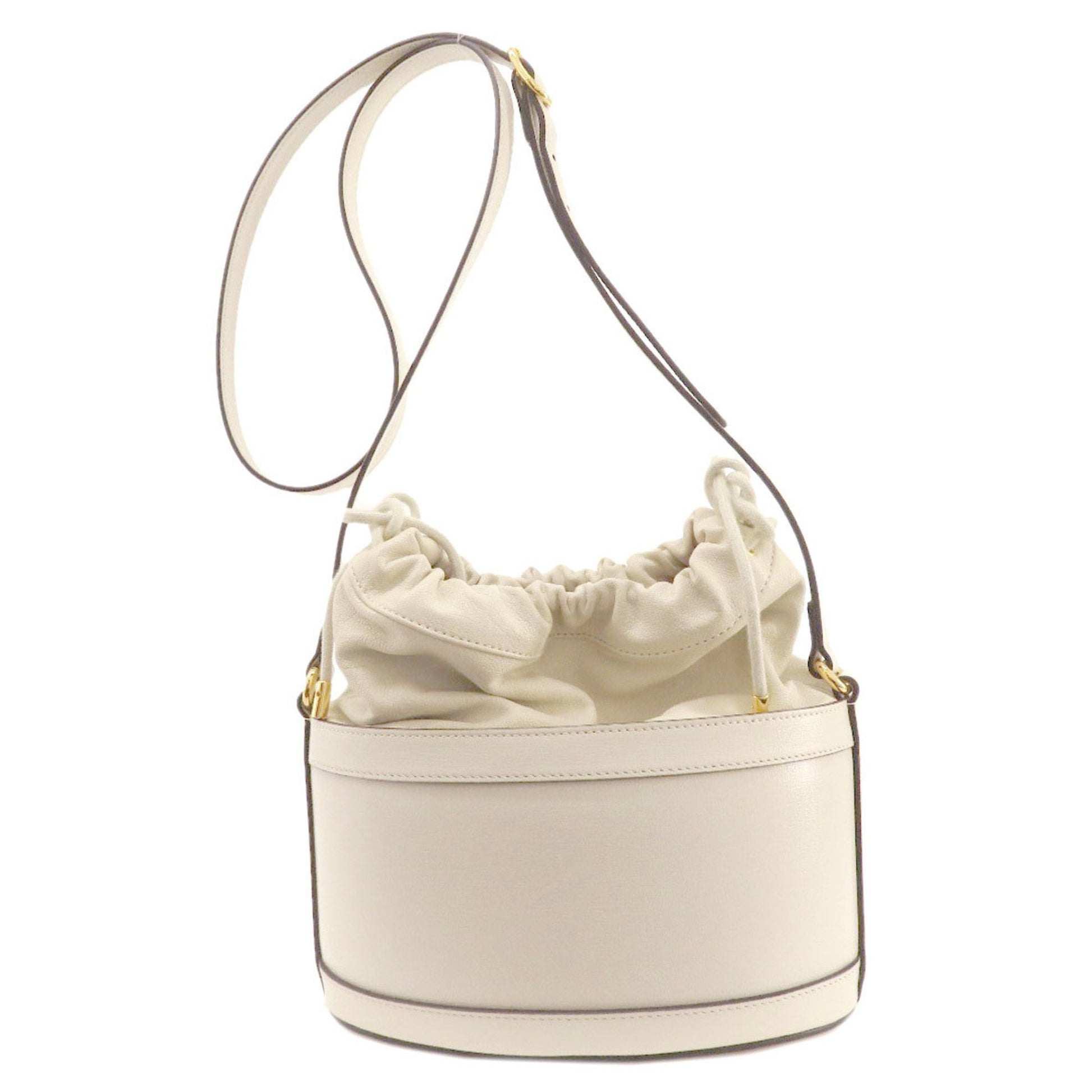 Gucci Horsebit, White, Leather, tote