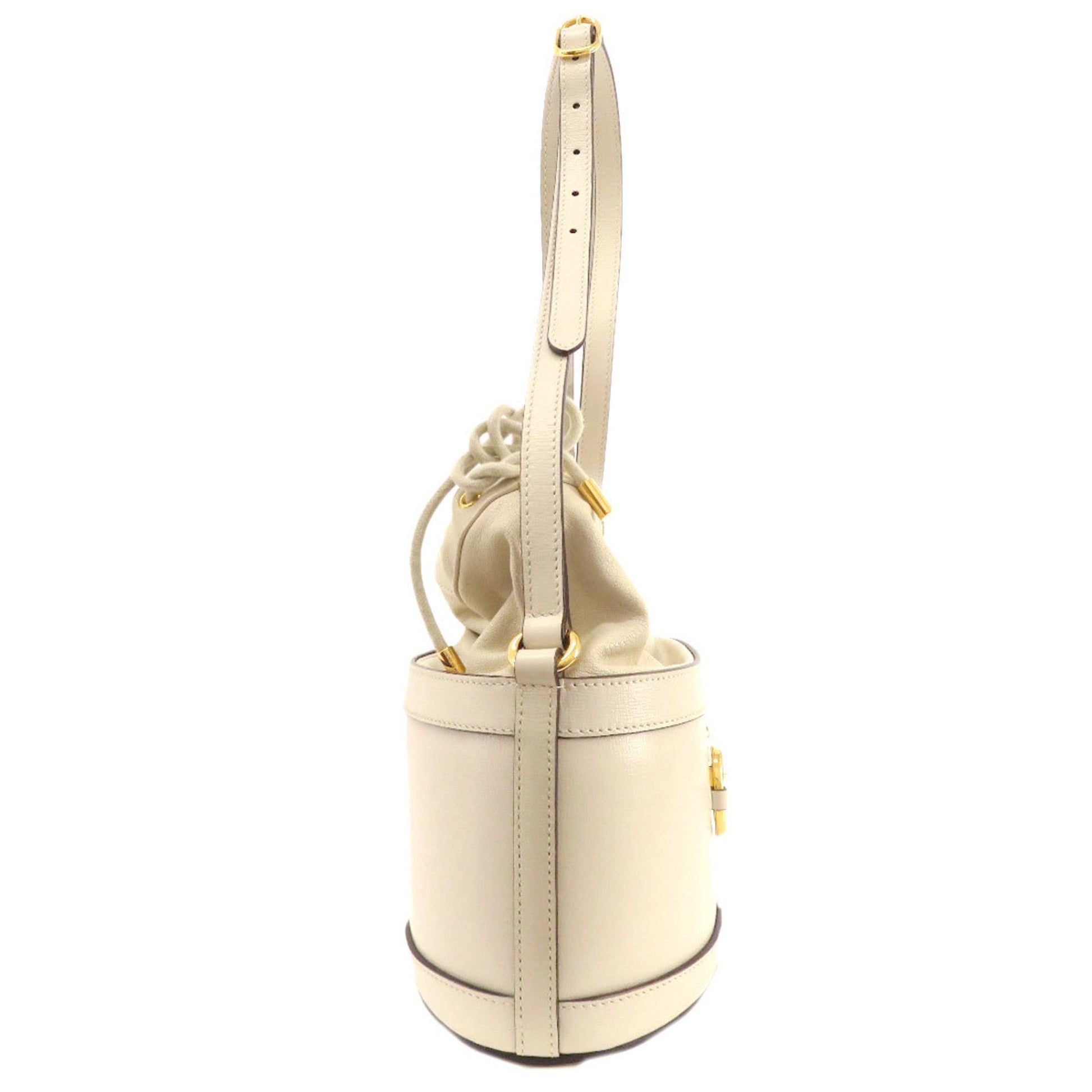 Gucci Horsebit, White, Leather, tote