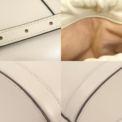 Gucci Horsebit, White, Leather, tote