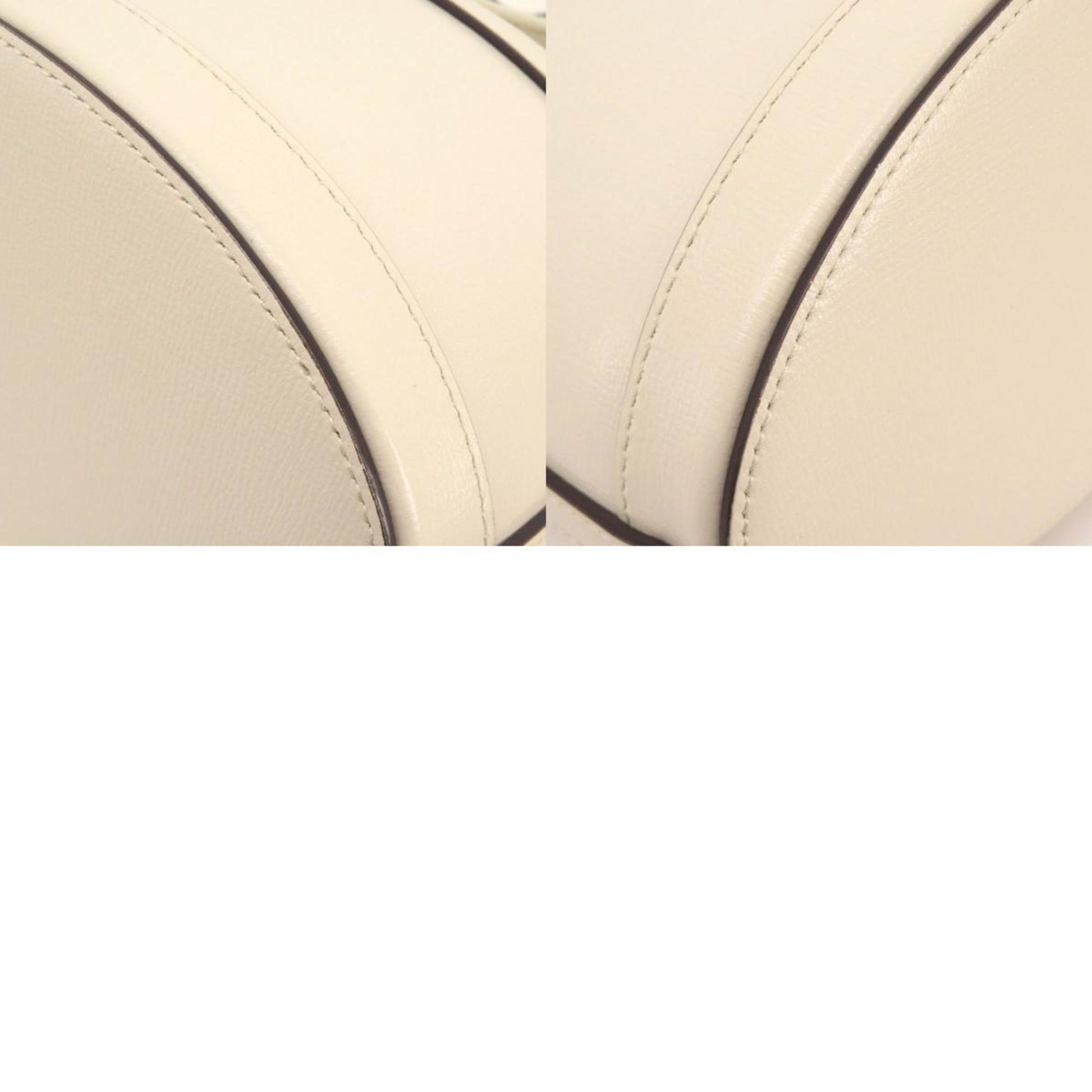 Gucci Horsebit, White, Leather, tote