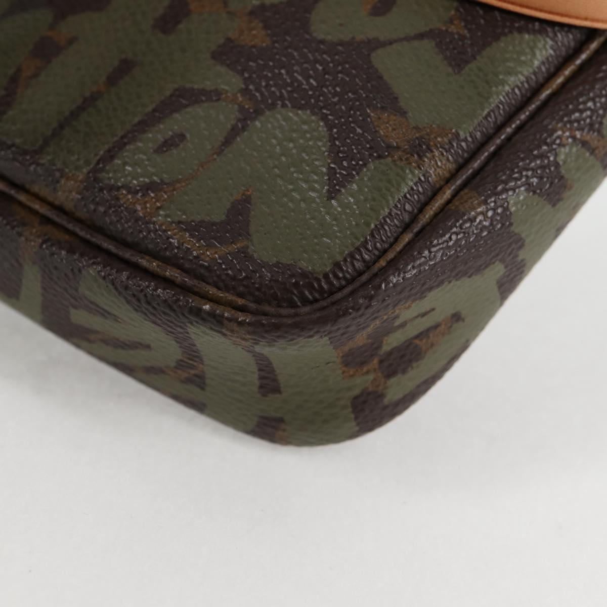 Louis Vuitton Pochette Accessoire, Brown, Canvas, clutch