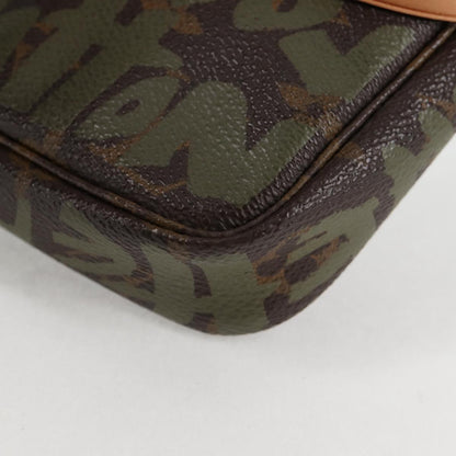 Louis Vuitton Pochette Accessoire, Brown, Canvas, clutch