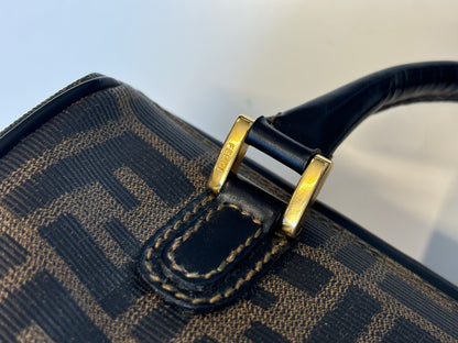 Fendi Zucca Canvas, Brown, Canvas, Handbag